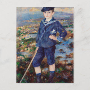 Vintage Pierre Auguste Renoir Sailor Boy Holiday Postcard