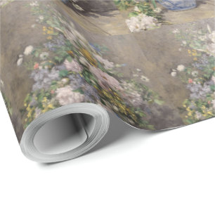 Vintage Pierre Auguste Renoir Spring Bouquet Wrapping Paper