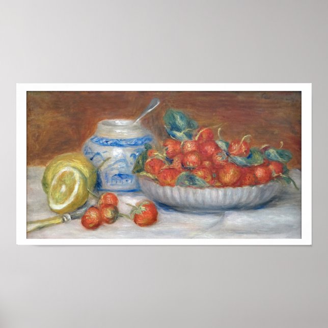 Vintage Pierre Auguste Renoir Strawberries Poster (Front)