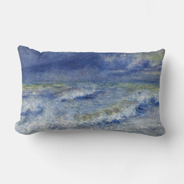 Vintage Pierre Auguste Renoir The Wave  Lumbar Cushion (Front)