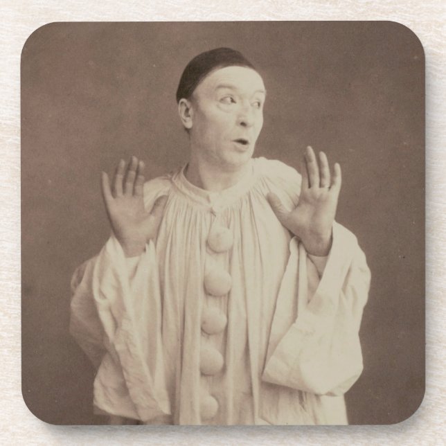 Vintage Pierrot Clown Coaster (Front)