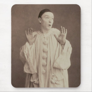 Vintage Pierrot Clown Mouse Pad