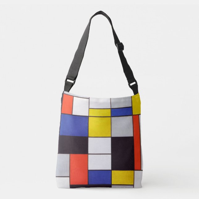 Vintage Piet Mondrian Crossbody Bag (Front)