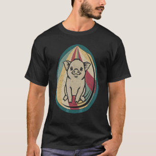 Vintage Pig Easter Egg Mens Boys Kids T-Shirt