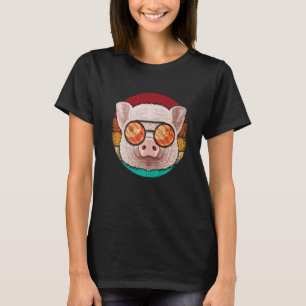 Vintage Pig Face Wildlife Retro Farm Animal Eighti T-Shirt