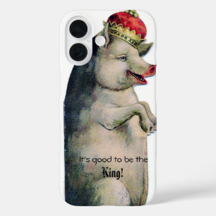 Vintage Pig / Hog King iPhone Case