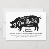 Vintage Pig I Do BBQ Couples Engagement Shower