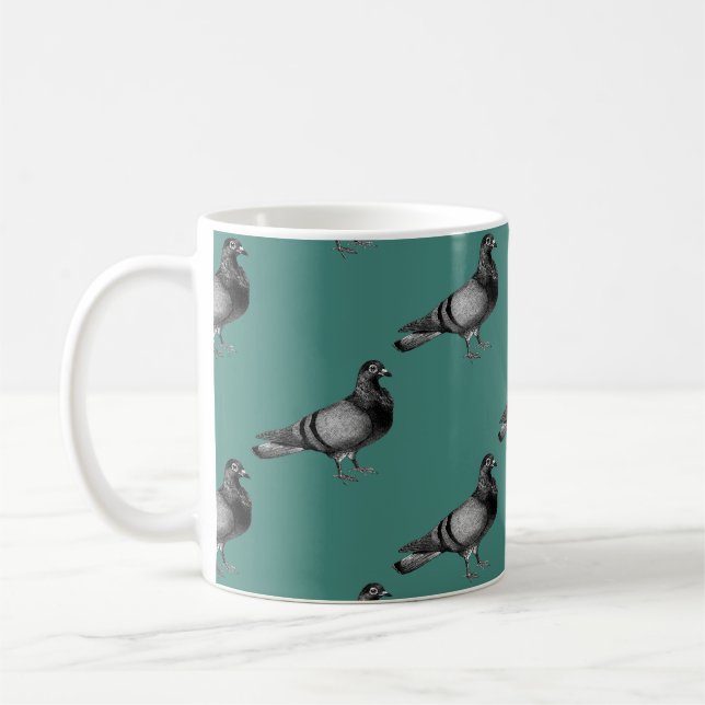 Vintage Pigeon gifts Coffee Mug (Left)