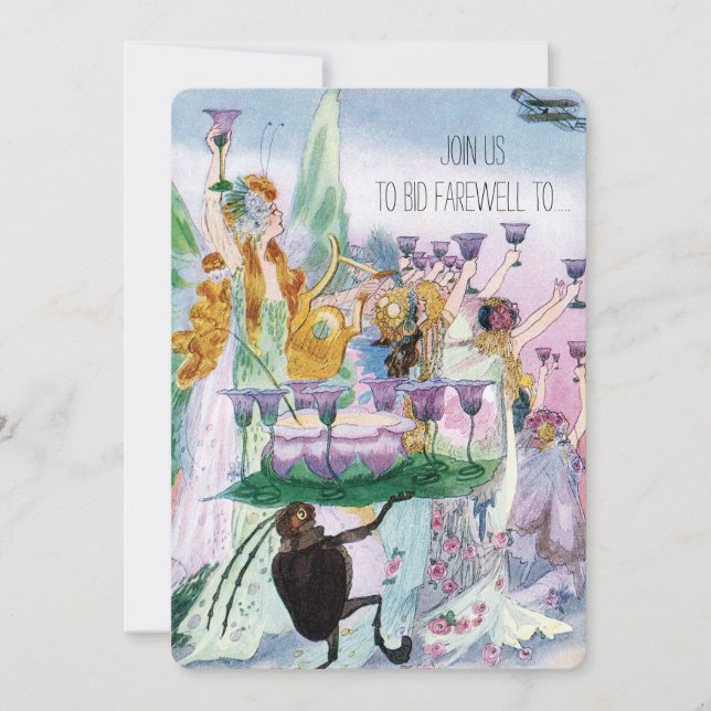 Vintage Pilot or Flight Attendant Retirement Party Invitation (Front)