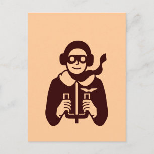 Vintage Pilot - Postcard