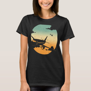 Vintage Piloting Copilot Nostalgic Aircraft Airlin T-Shirt