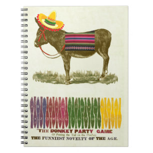 Vintage Pin the Tail on the Donkey Party Game Notebook