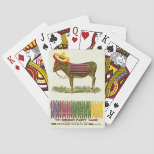 Vintage Pin the Tail on the Donkey Party Game Playing Cards