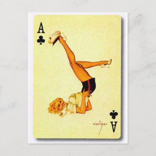 vintage pin up ace postcard (Front)
