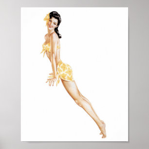 Vintage Pin-up Art Three Poster