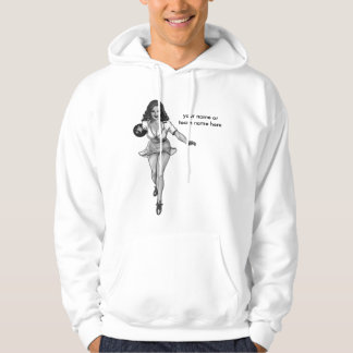vintage pin-up bowling babe hoodie
