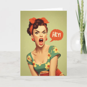 Vintage Pin-Up Power Shout Card