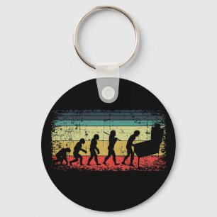 Vintage Pinball Evolution Pinball Player Retro Key Ring
