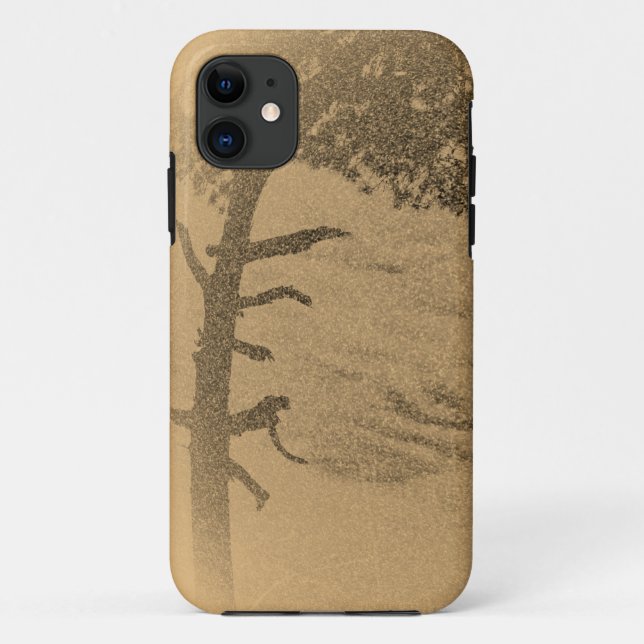 Vintage pine tree silhouette Case-Mate iPhone case (Back)