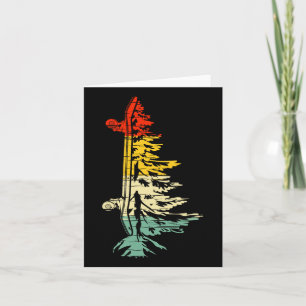 Vintage Pine Tree Snowboard Winter Sports Snowboar Card