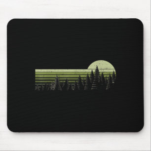 Vintage pine trees wildlife nature outdoors forest mouse pad