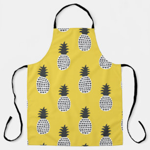 Vintage Pineapple Fun Seamless Illustration Apron