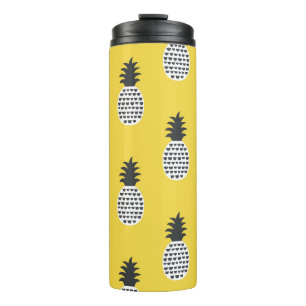 Vintage Pineapple Fun Seamless Illustration Thermal Tumbler