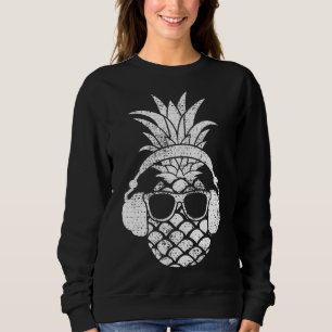 Vintage Pineapple Hawaiian Aloha Beach Fruit Cockt Sweatshirt