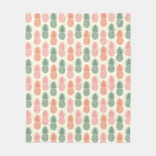 Vintage Pineapple Pattern 2 Fleece Blanket