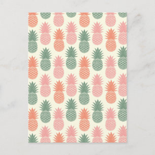 Vintage Pineapple Pattern 2 Postcard