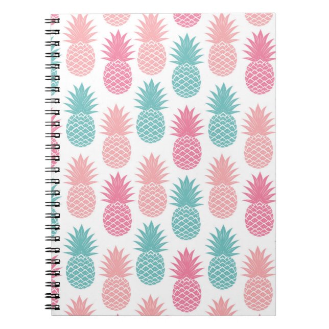 Vintage Pineapple Pattern Notebook (Front)