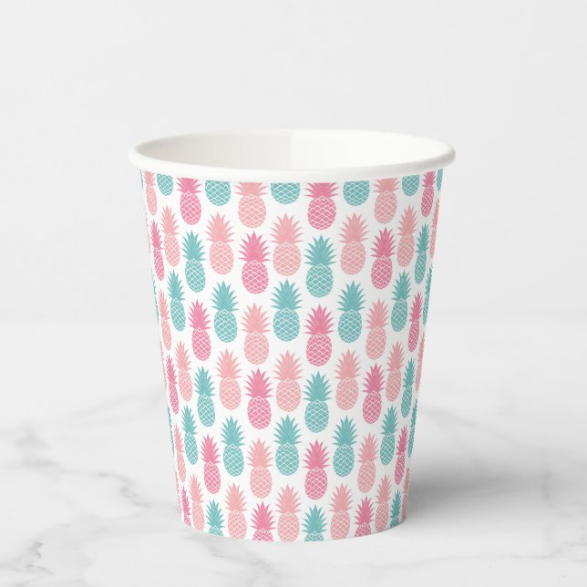 Vintage Pineapple Pattern Paper Cups (Left)