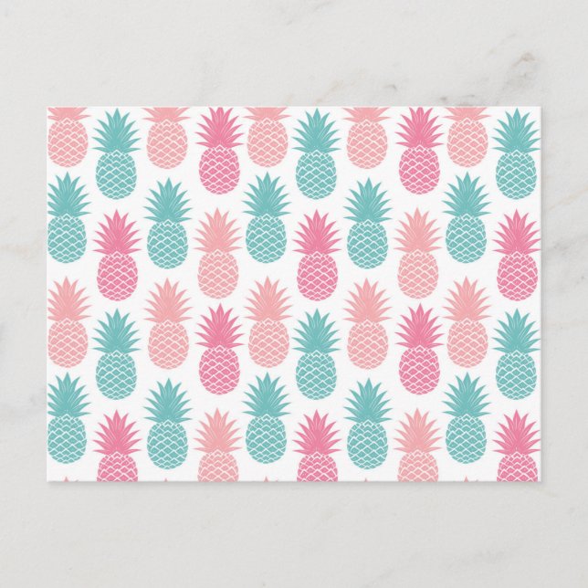 Vintage Pineapple Pattern Postcard (Front)