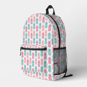Vintage Pineapple Pattern Printed Backpack