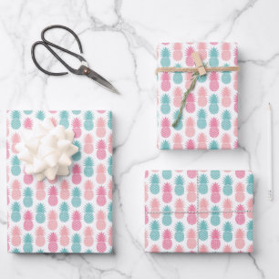 Vintage Pineapple Pattern Wrapping Paper Sheet