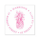 Vintage Pineapple Round Return Address