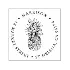 Vintage Pineapple Round Return Address