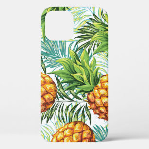 Vintage Pineapple: Seamless Floral Pattern. iPhone 12 Case