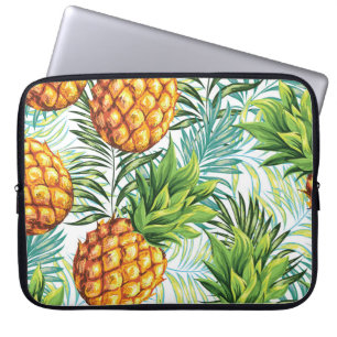 Vintage Pineapple: Seamless Floral Pattern. Laptop Sleeve