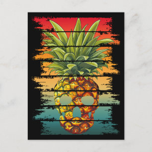 Vintage Pineapple Skull  Postcard