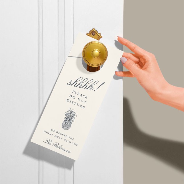 Vintage Pineapple Wedding Welcome/Do Not Disturb Door Hanger (Creator Uploaded)