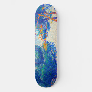 Vintage Pines Along the Shore (1896) painting Skateboard
