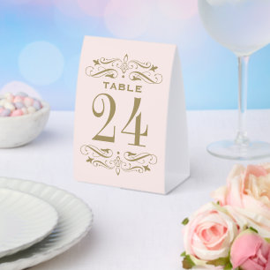 Vintage Pink and Antique Gold Flourish Wedding