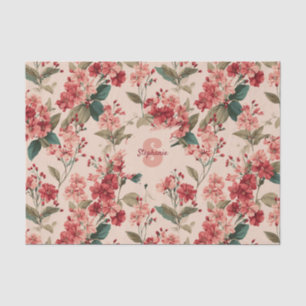 Vintage Pink Azalea Floral Pattern – Classic Tissue Paper