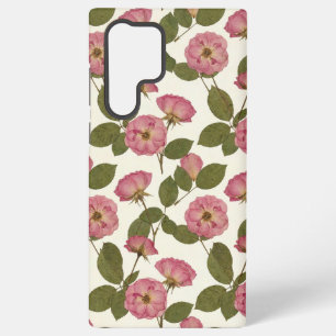 Vintage Pink Botanical Rose- Romantic Pressed Samsung Galaxy Case