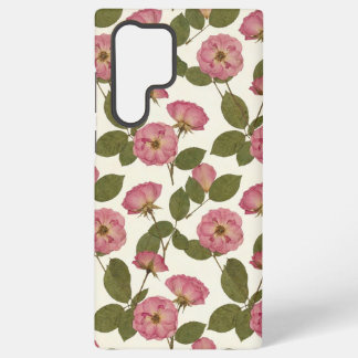 Vintage Pink Botanical Rose- Romantic Pressed Samsung Galaxy Case