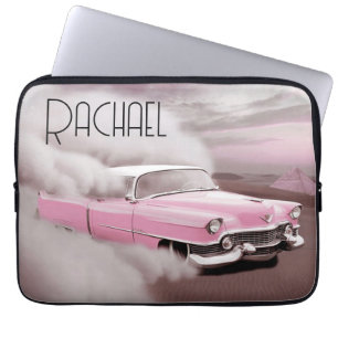 Vintage Pink Cadillac  Laptop Sleeve