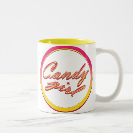 Vintage pink candy girl cup with dots