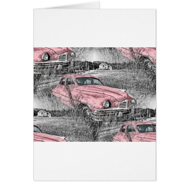 vintage pink car (Front)