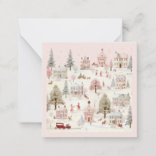 Vintage Pink Christmas  Card
